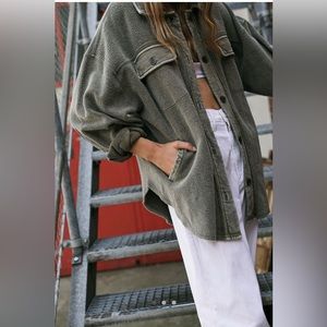 Like New Free People Ruby Jacket shacket size S dirty olive
